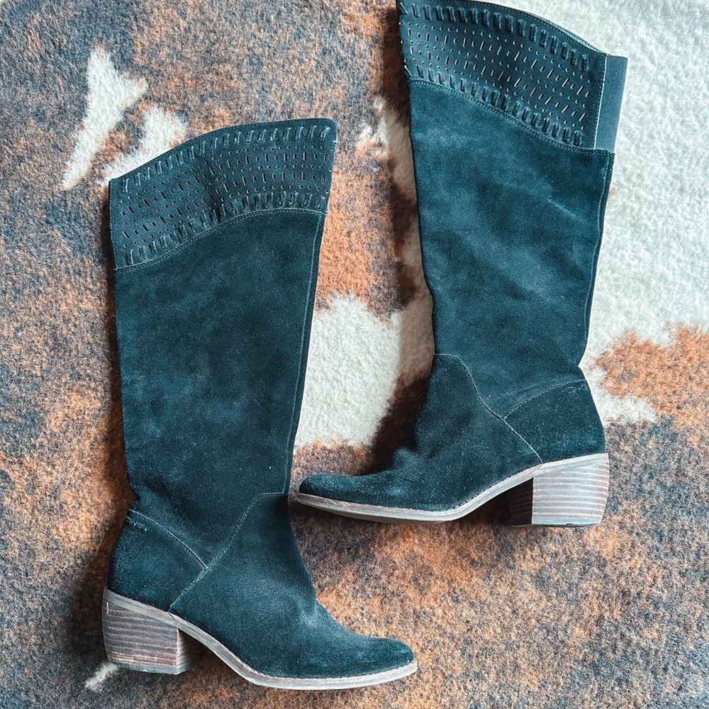 Lucky Brand Black Over the Knee Boots